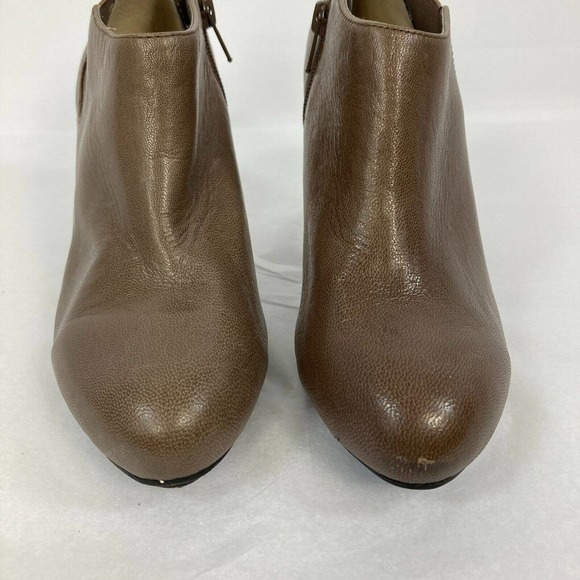 Me Too Boots Womens Sz 7.5 Brown Leather Stiletto‎ Heel Megan Ankle Zip Comfort - Picture 3 of 8